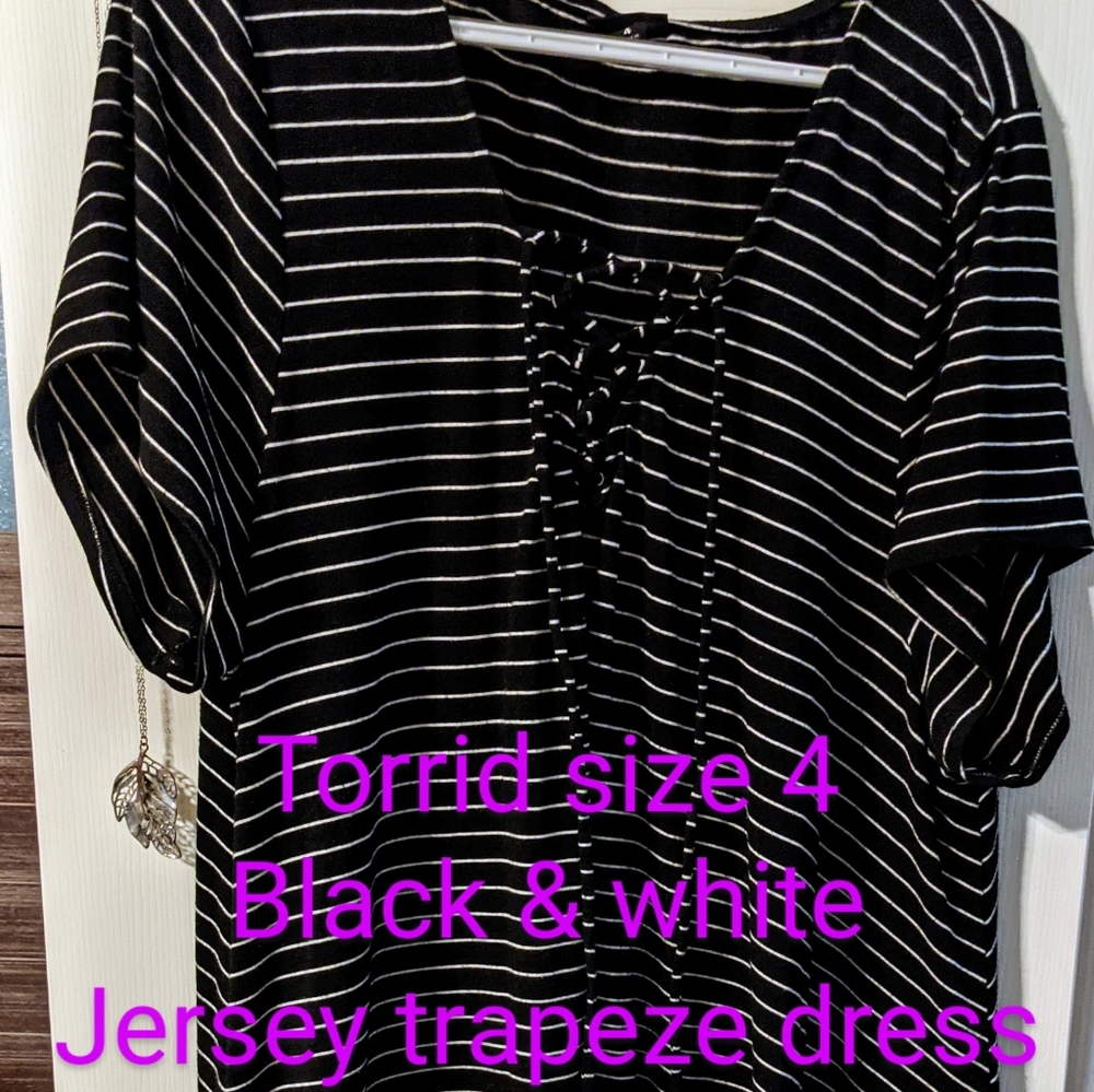 Torrid 4 Black Jersey Trapeze Dress